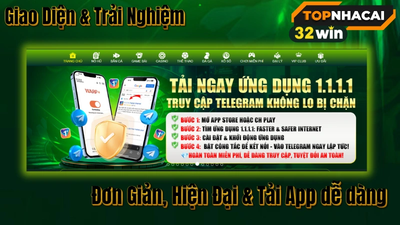 Top nhà cái uy tín - Giao Diện & Trải Nghiệm Người Dùng: Đơn Giản, Hiện Đại & Tải App 32Win